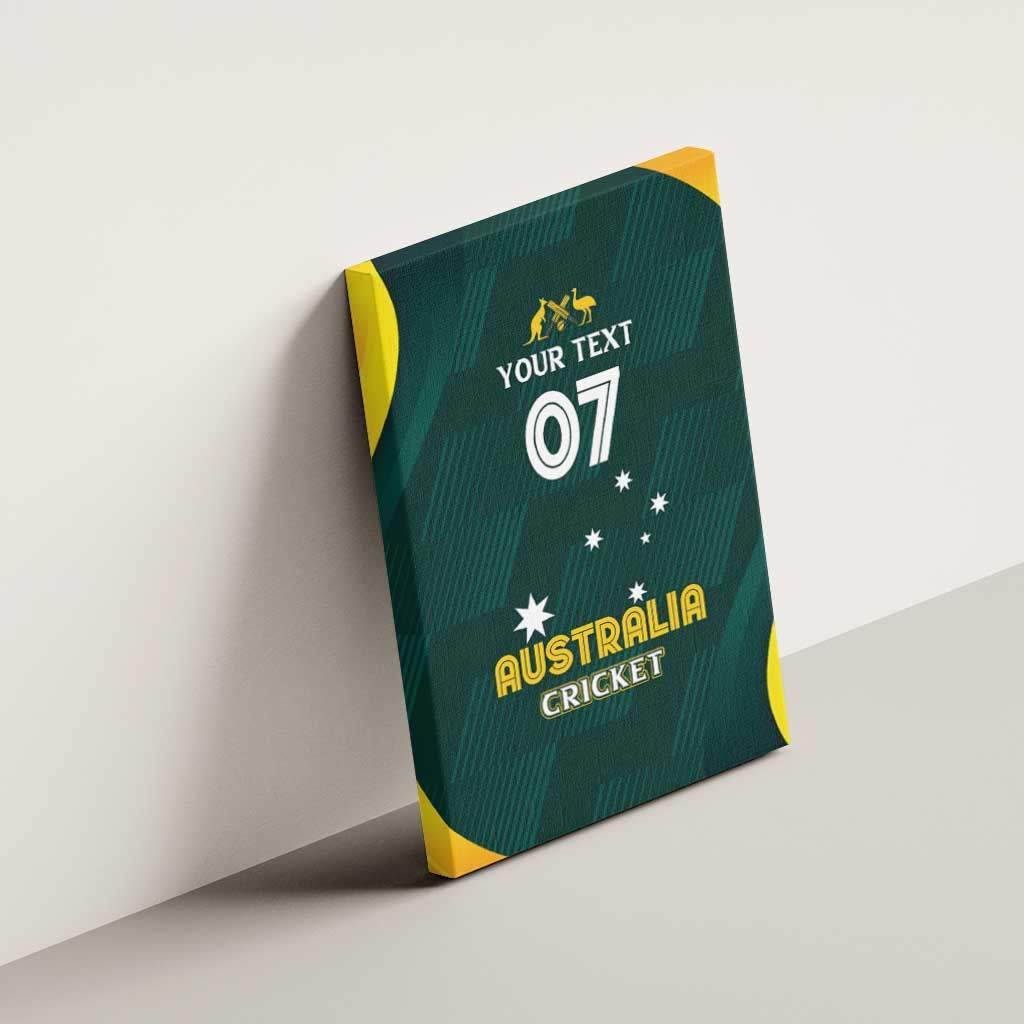 Australia Cricket Custom Canvas Wall Art GO Aussie - Modern Motif
