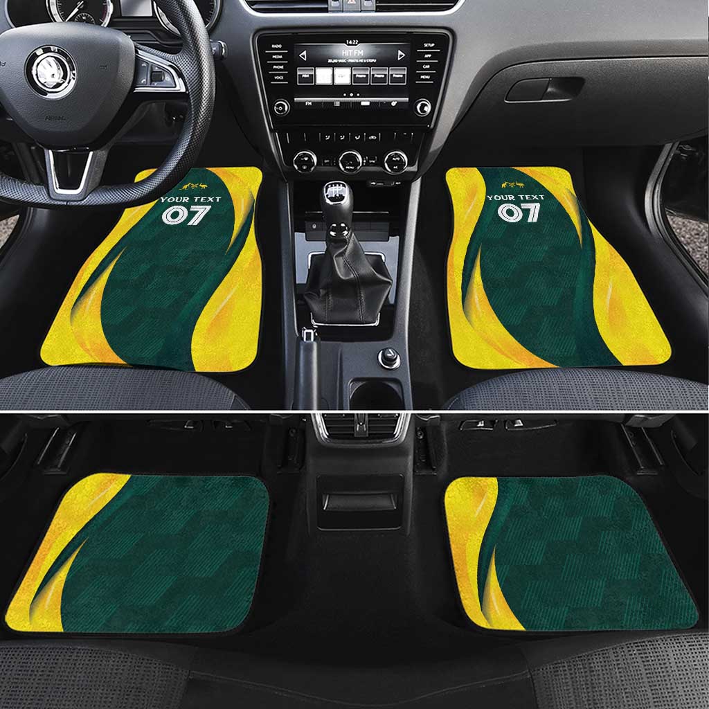 Australia Cricket Custom Car Mats GO Aussie - Modern Motif