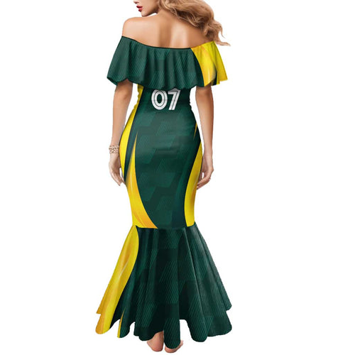 Australia Cricket Custom Family Matching Mermaid Dress and Hawaiian Shirt GO Aussie - Modern Motif