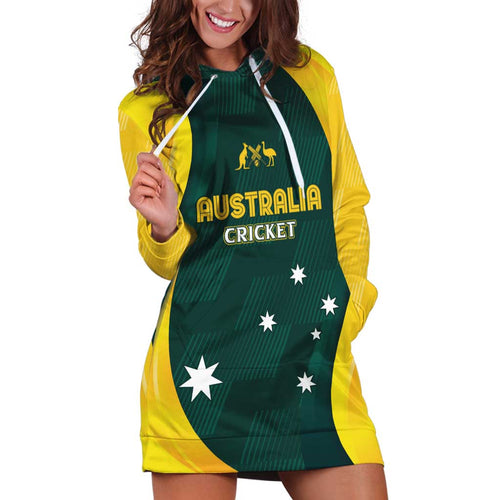 Australia Cricket Custom Hoodie Dress GO Aussie - Modern Motif
