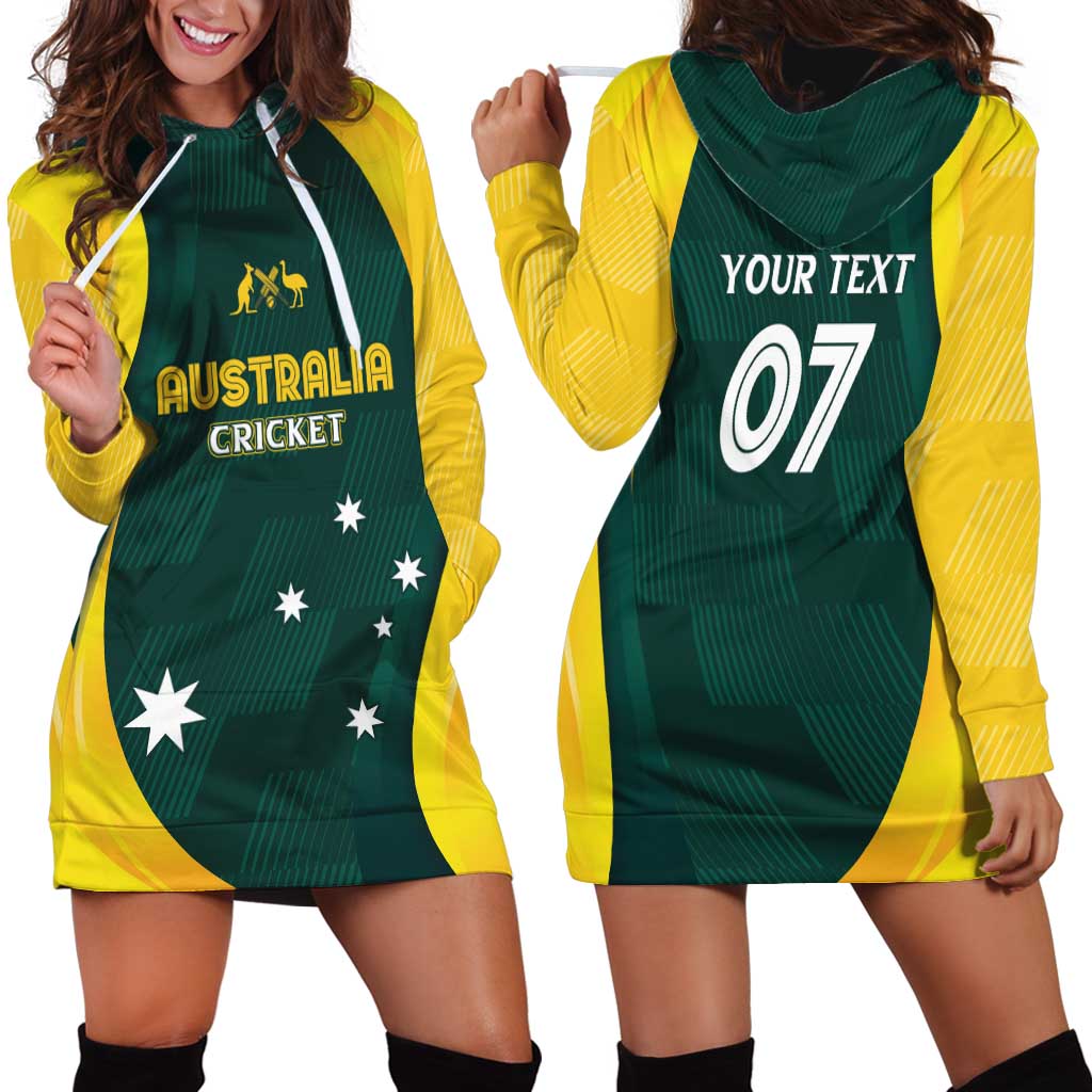 Australia Cricket Custom Hoodie Dress GO Aussie - Modern Motif