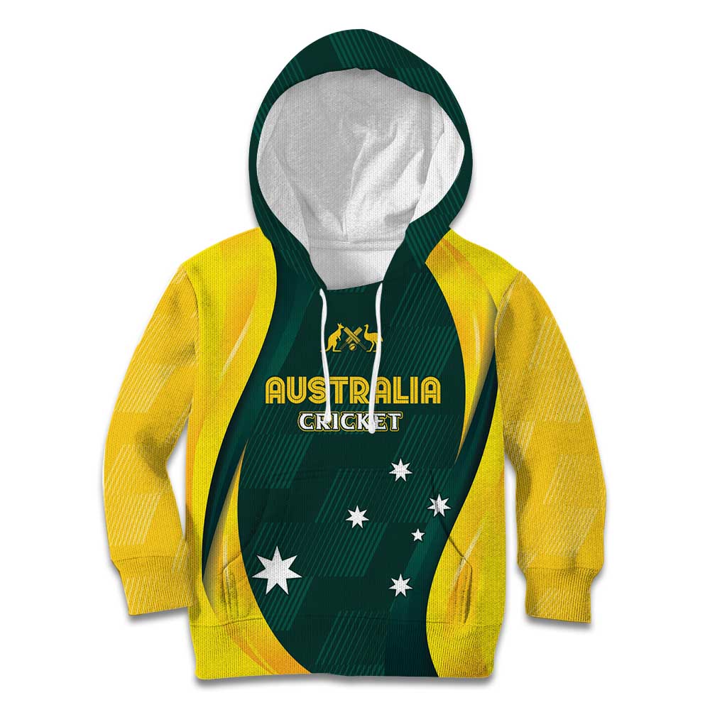 Australia Cricket Custom Kid Hoodie GO Aussie - Modern Motif