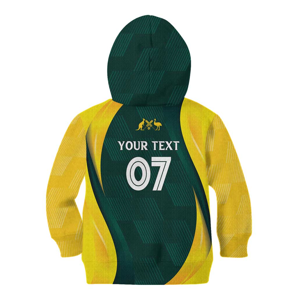 Australia Cricket Custom Kid Hoodie GO Aussie - Modern Motif