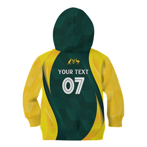 Australia Cricket Custom Kid Hoodie GO Aussie - Modern Motif