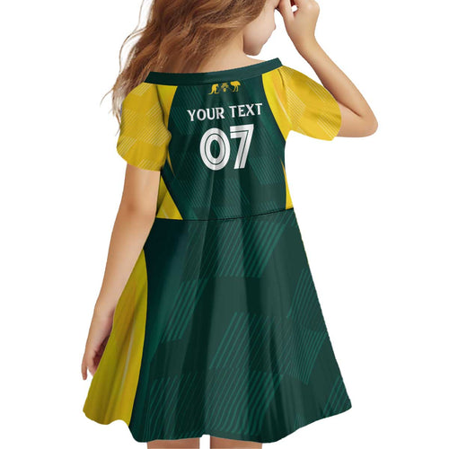 Australia Cricket Custom Kid Short Sleeve Dress GO Aussie - Modern Motif