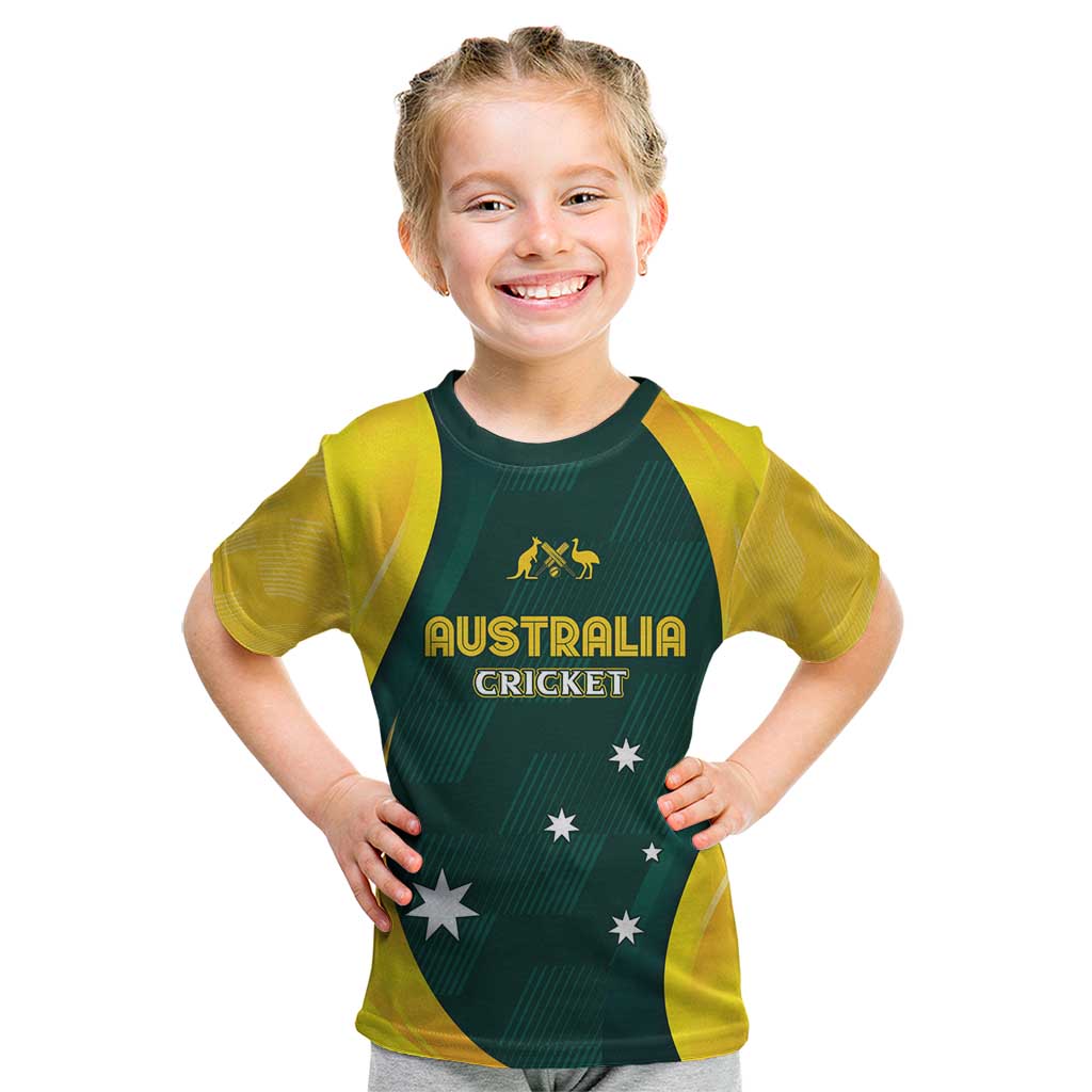 Australia Cricket Custom Kid T Shirt GO Aussie - Modern Motif