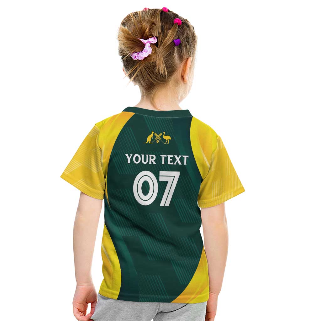 Australia Cricket Custom Kid T Shirt GO Aussie - Modern Motif