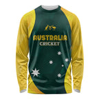 Australia Cricket Custom Long Sleeve Shirt GO Aussie - Modern Motif