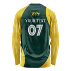 Australia Cricket Custom Long Sleeve Shirt GO Aussie - Modern Motif