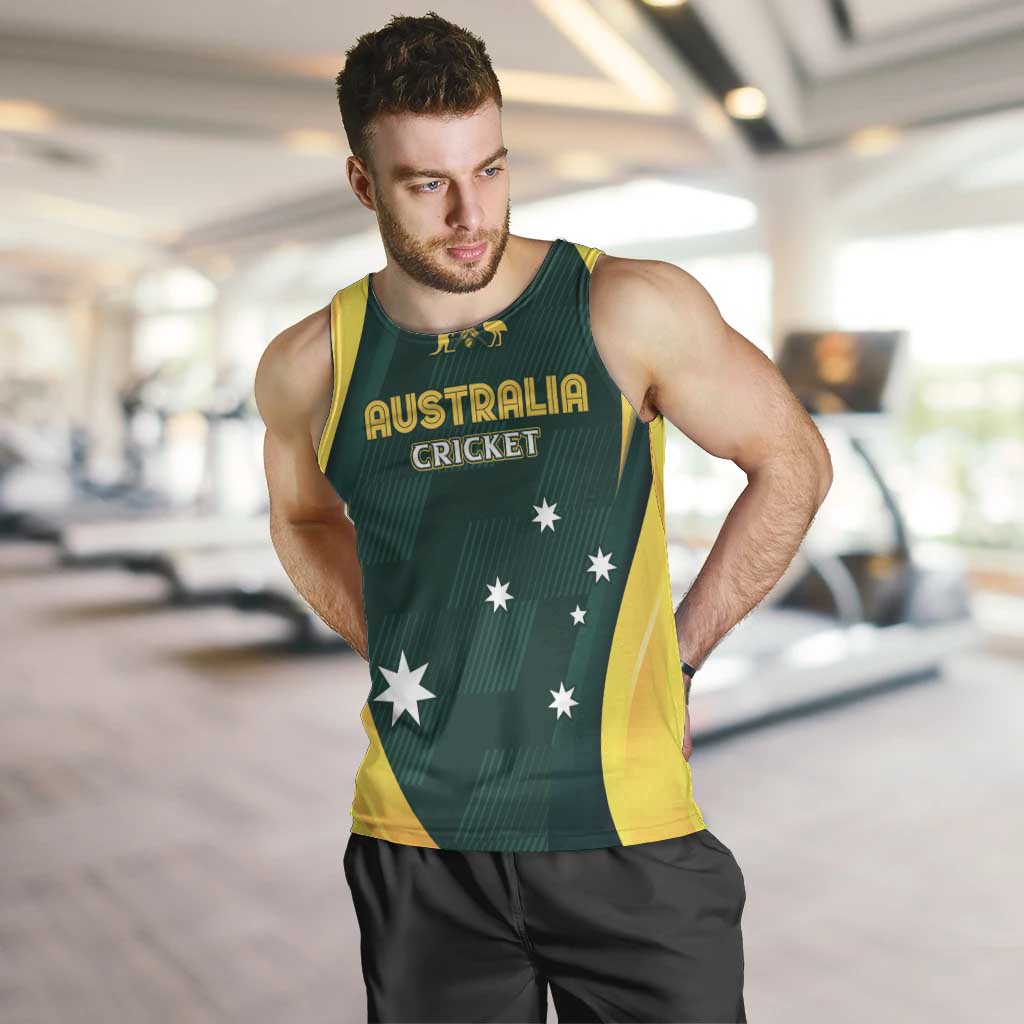 Australia Cricket Custom Men Tank Top GO Aussie - Modern Motif