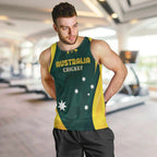 Australia Cricket Custom Men Tank Top GO Aussie - Modern Motif