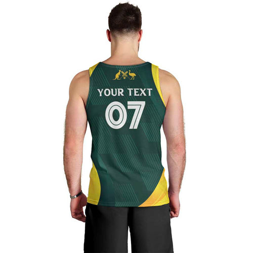 Australia Cricket Custom Men Tank Top GO Aussie - Modern Motif