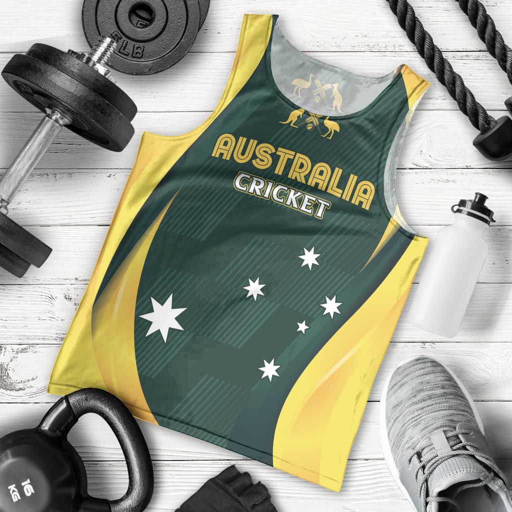 Australia Cricket Custom Men Tank Top GO Aussie - Modern Motif