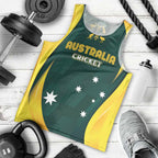 Australia Cricket Custom Men Tank Top GO Aussie - Modern Motif