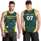 Australia Cricket Custom Men Tank Top GO Aussie - Modern Motif