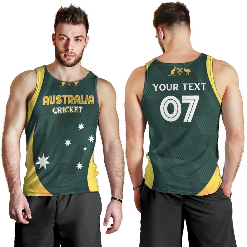 Australia Cricket Custom Men Tank Top GO Aussie - Modern Motif