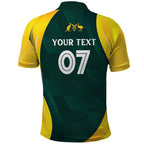 Australia Cricket Custom Polo Shirt GO Aussie - Modern Motif