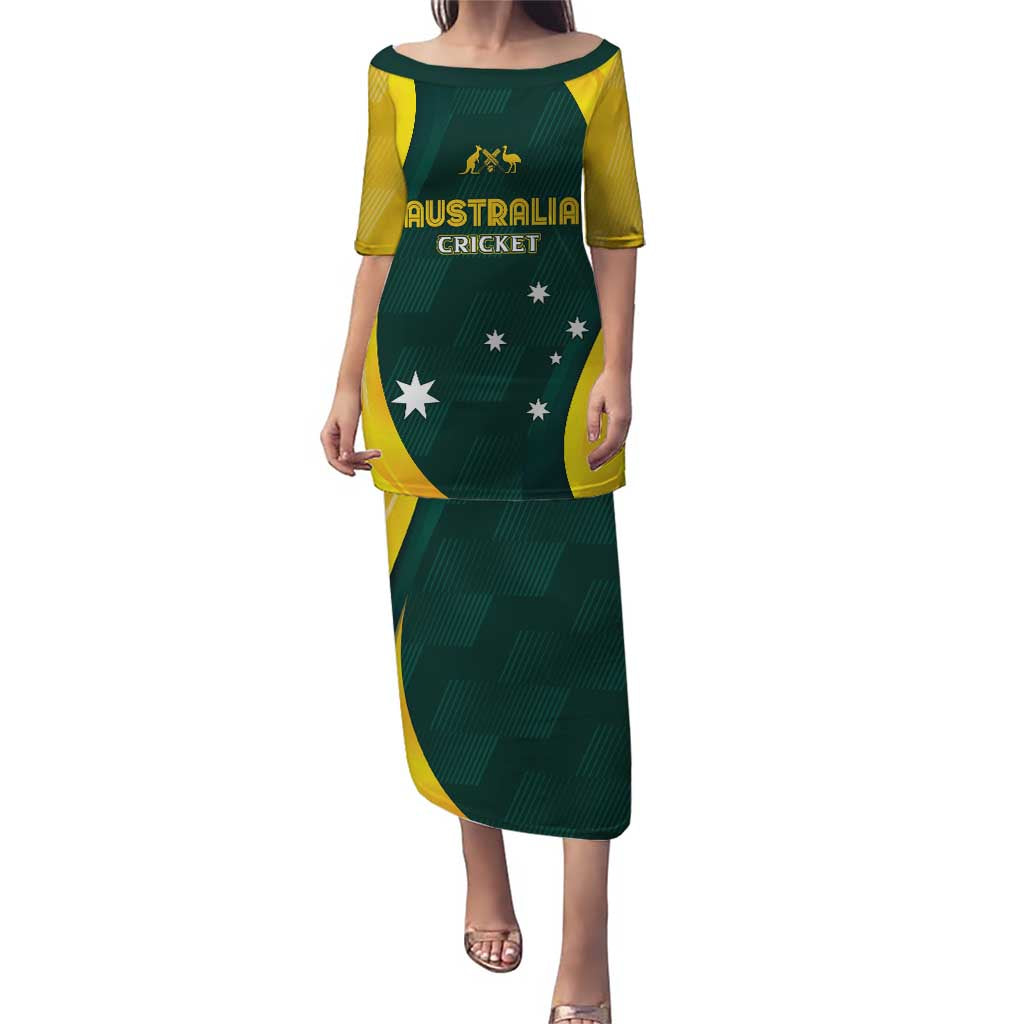 Australia Cricket Custom Puletasi GO Aussie - Modern Motif