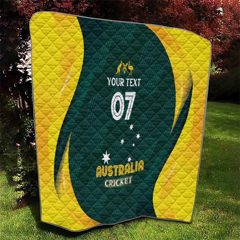 Australia Cricket Custom Quilt GO Aussie - Modern Motif