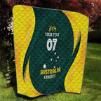 Australia Cricket Custom Quilt GO Aussie - Modern Motif