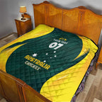 Australia Cricket Custom Quilt GO Aussie - Modern Motif