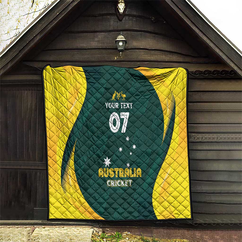 Australia Cricket Custom Quilt GO Aussie - Modern Motif