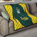 Australia Cricket Custom Quilt GO Aussie - Modern Motif
