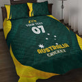 Australia Cricket Custom Quilt Bed Set GO Aussie - Modern Motif