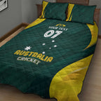 Australia Cricket Custom Quilt Bed Set GO Aussie - Modern Motif