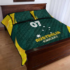 Australia Cricket Custom Quilt Bed Set GO Aussie - Modern Motif