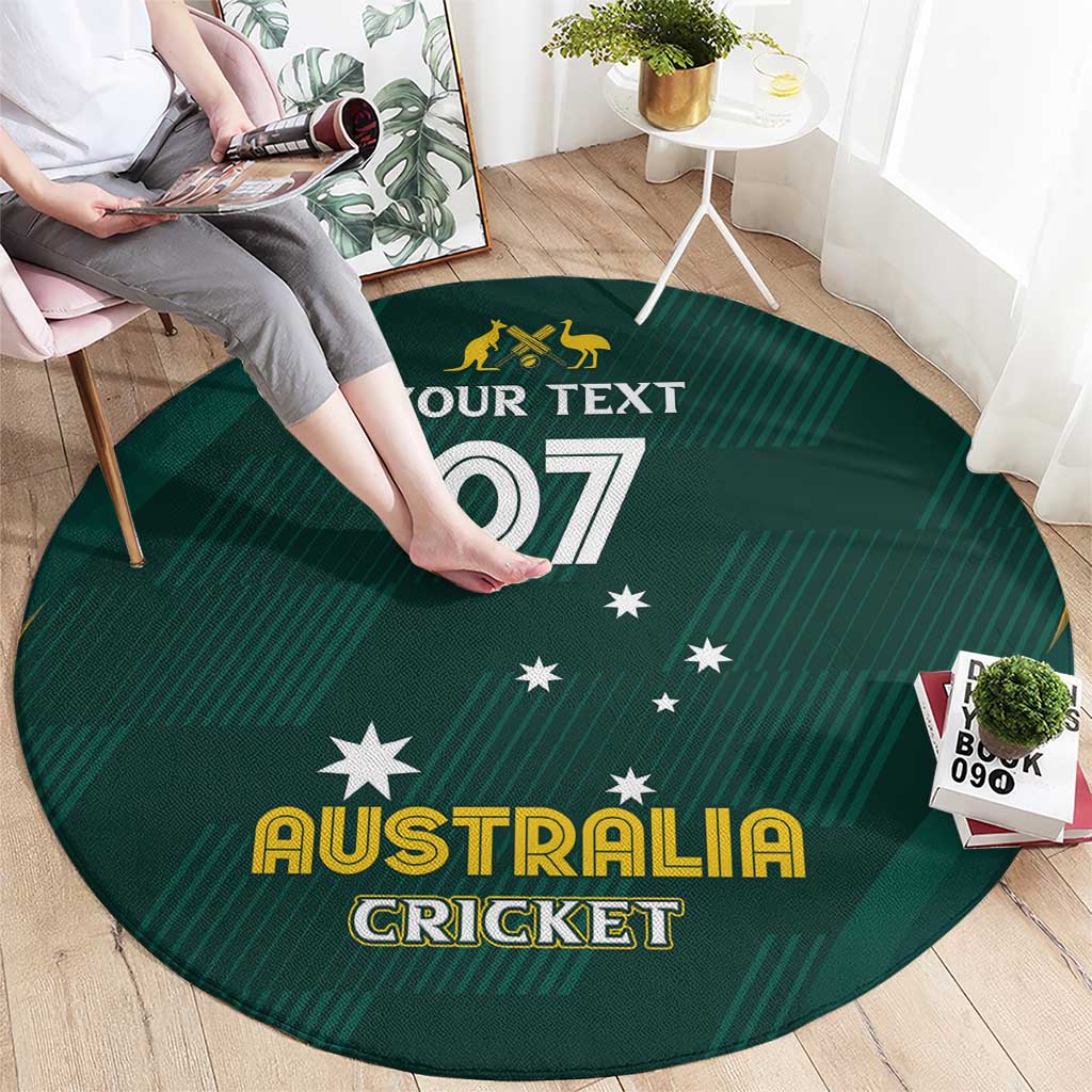 Australia Cricket Custom Round Carpet GO Aussie - Modern Motif