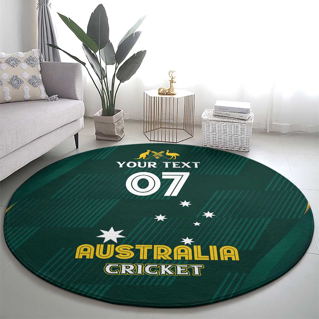 Australia Cricket Custom Round Carpet GO Aussie - Modern Motif