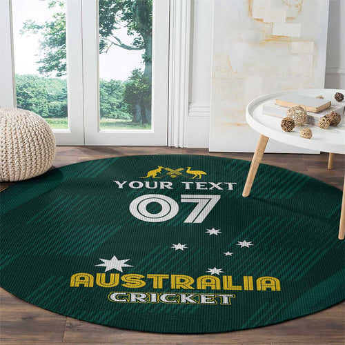 Australia Cricket Custom Round Carpet GO Aussie - Modern Motif