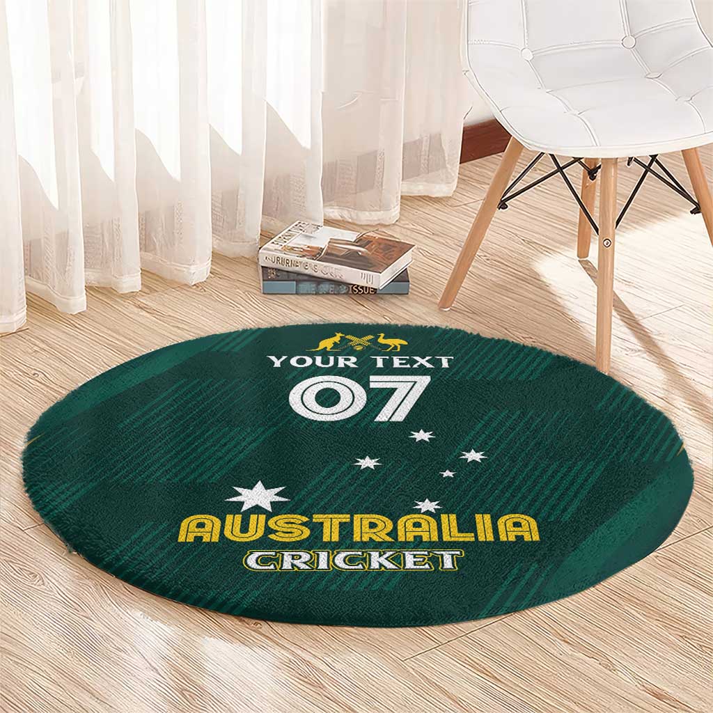 Australia Cricket Custom Round Carpet GO Aussie - Modern Motif