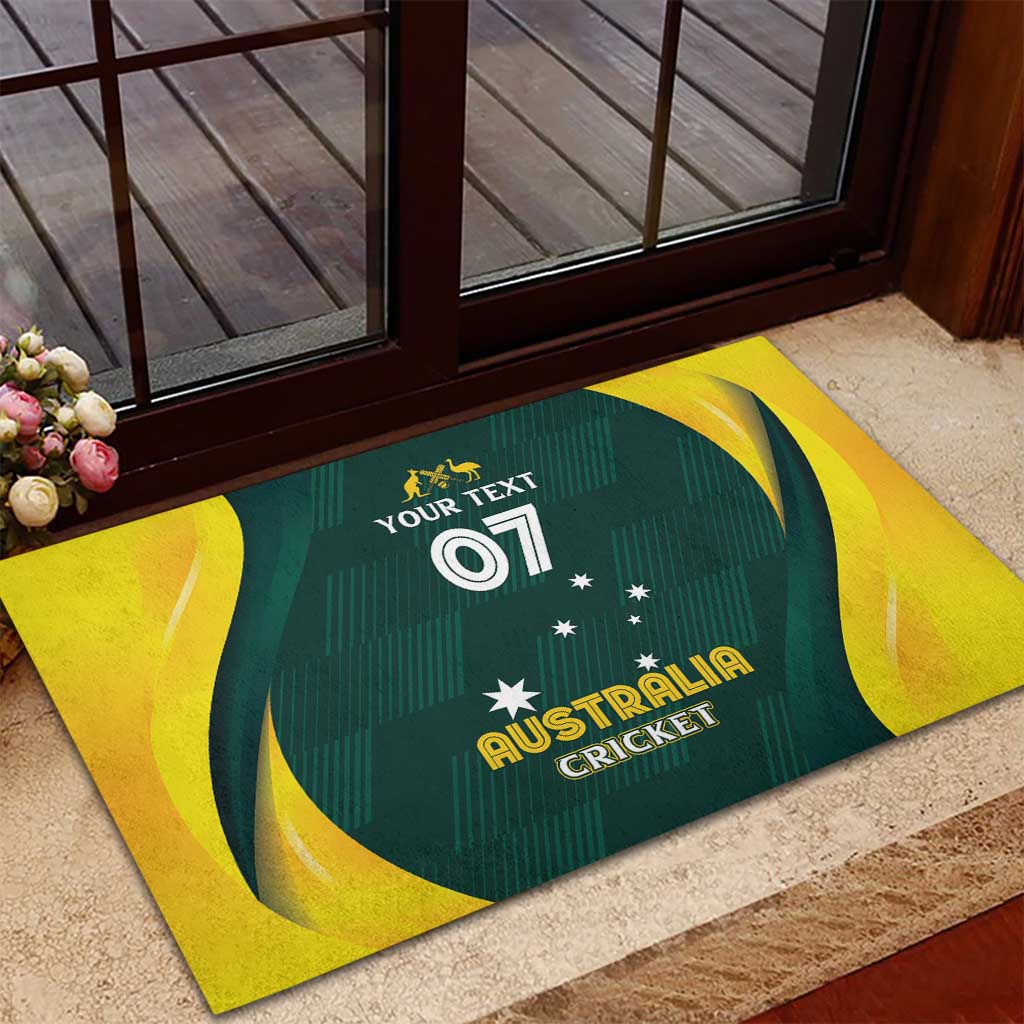 Australia Cricket Custom Rubber Doormat GO Aussie - Modern Motif