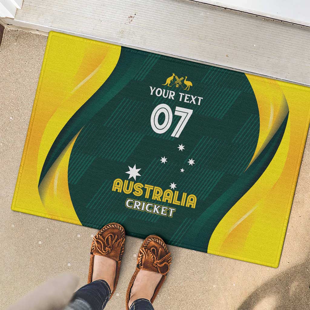 Australia Cricket Custom Rubber Doormat GO Aussie - Modern Motif