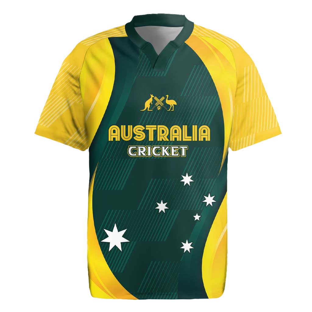Australia Cricket Custom Rugby Jersey GO Aussie - Modern Motif