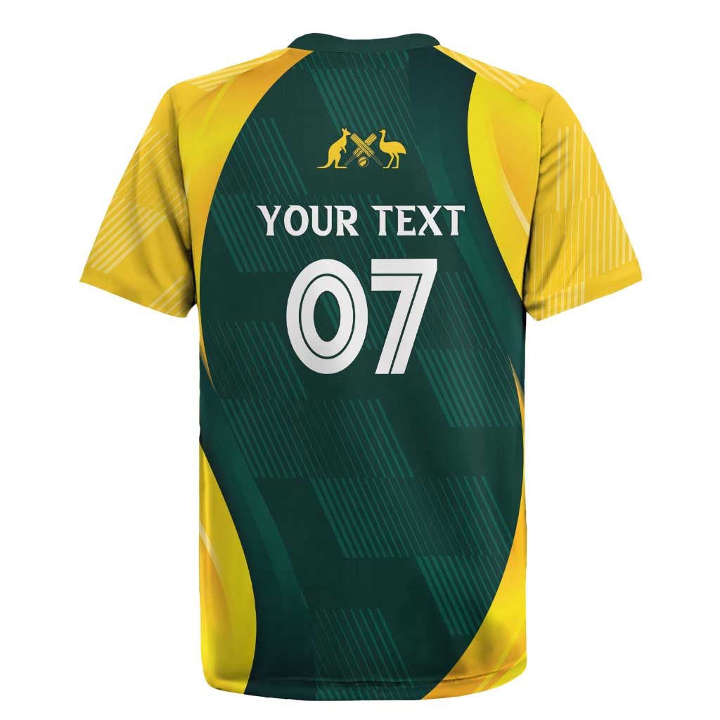Australia Cricket Custom Rugby Jersey GO Aussie - Modern Motif