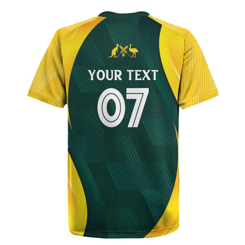 Australia Cricket Custom Rugby Jersey GO Aussie - Modern Motif