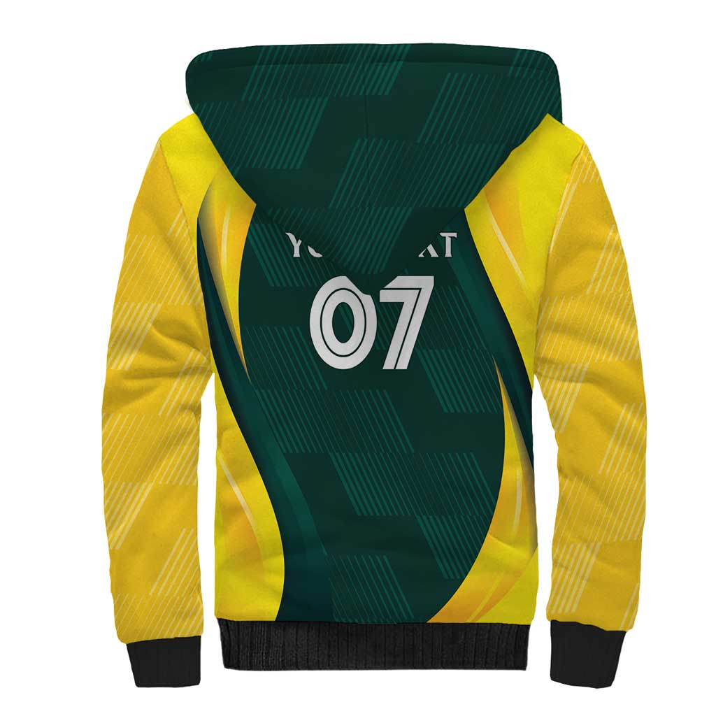 Australia Cricket Custom Sherpa Hoodie GO Aussie - Modern Motif