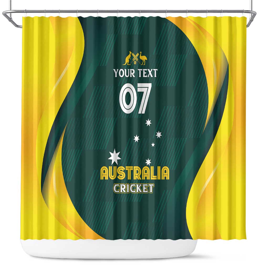 Australia Cricket Custom Shower Curtain GO Aussie - Modern Motif