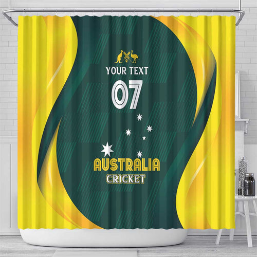 Australia Cricket Custom Shower Curtain GO Aussie - Modern Motif
