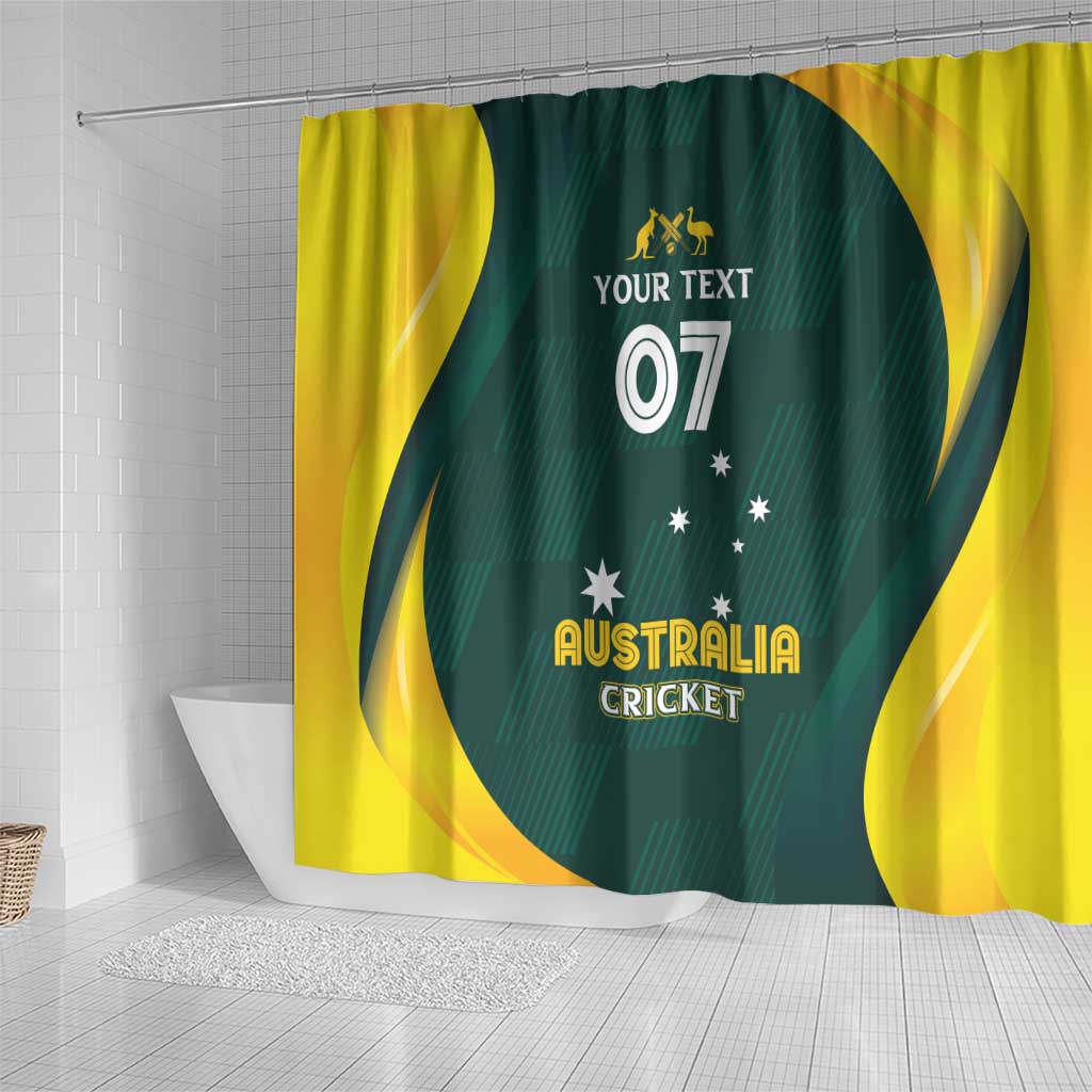Australia Cricket Custom Shower Curtain GO Aussie - Modern Motif