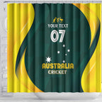 Australia Cricket Custom Shower Curtain GO Aussie - Modern Motif