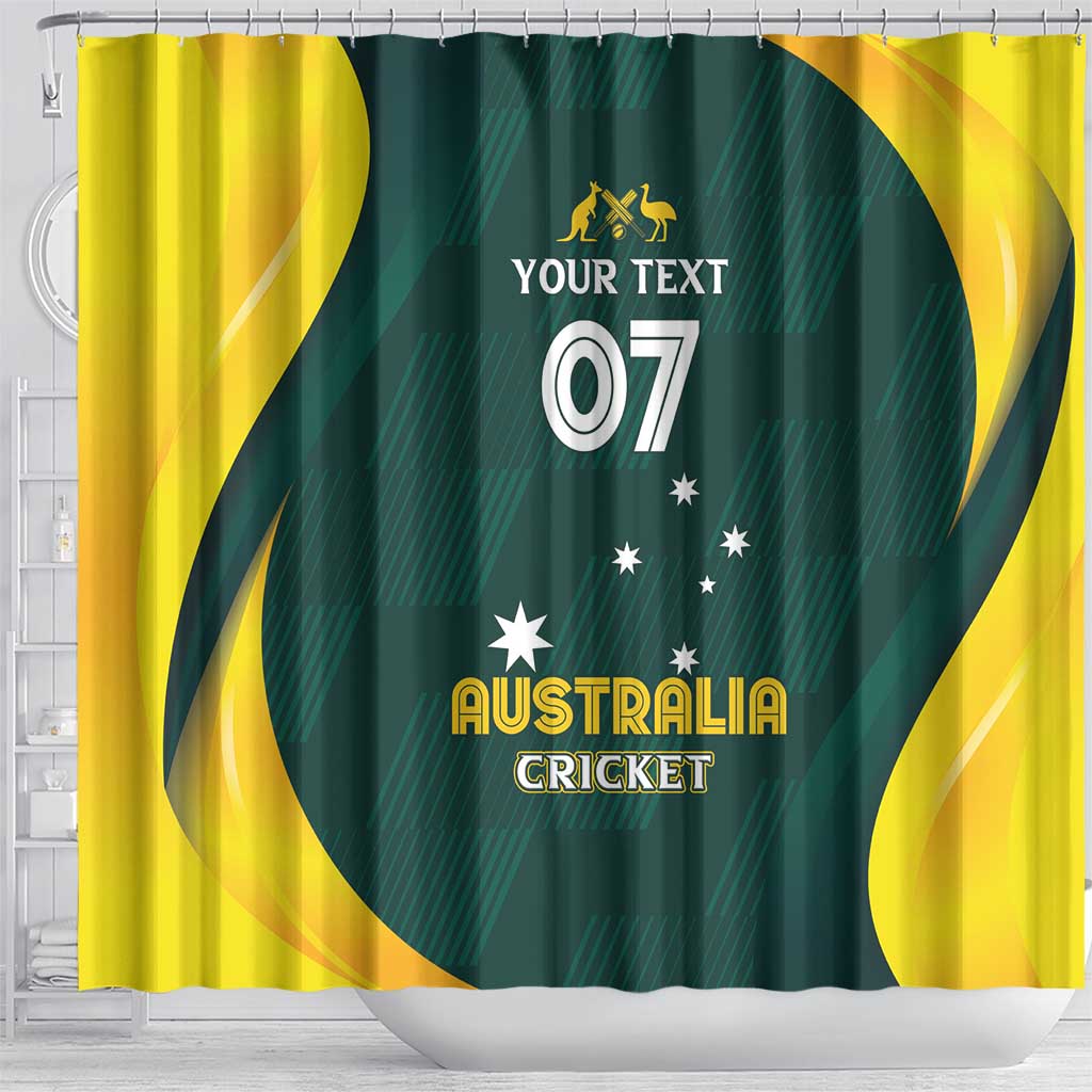 Australia Cricket Custom Shower Curtain GO Aussie - Modern Motif