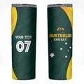 Australia Cricket Custom Skinny Tumbler GO Aussie - Modern Motif