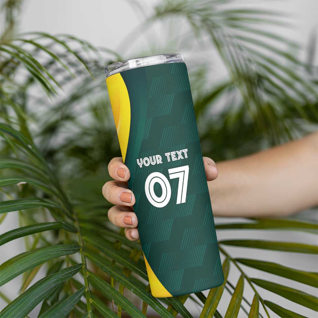 Australia Cricket Custom Skinny Tumbler GO Aussie - Modern Motif