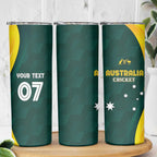 Australia Cricket Custom Skinny Tumbler GO Aussie - Modern Motif