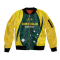 Australia Cricket Custom Sleeve Zip Bomber Jacket GO Aussie - Modern Motif