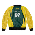 Australia Cricket Custom Sleeve Zip Bomber Jacket GO Aussie - Modern Motif